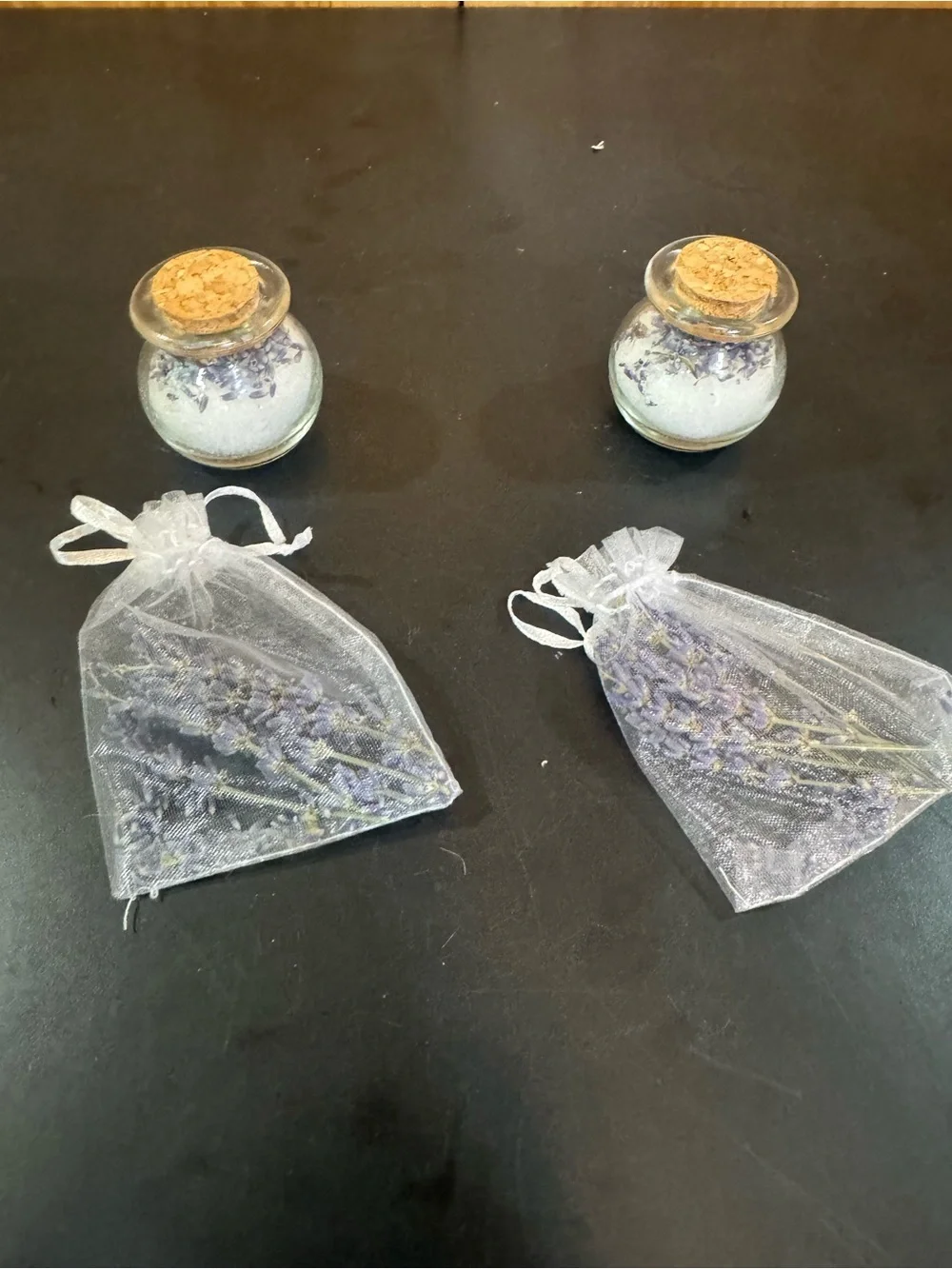 Lavender Sachet Gift Set with Glass Cork Jars